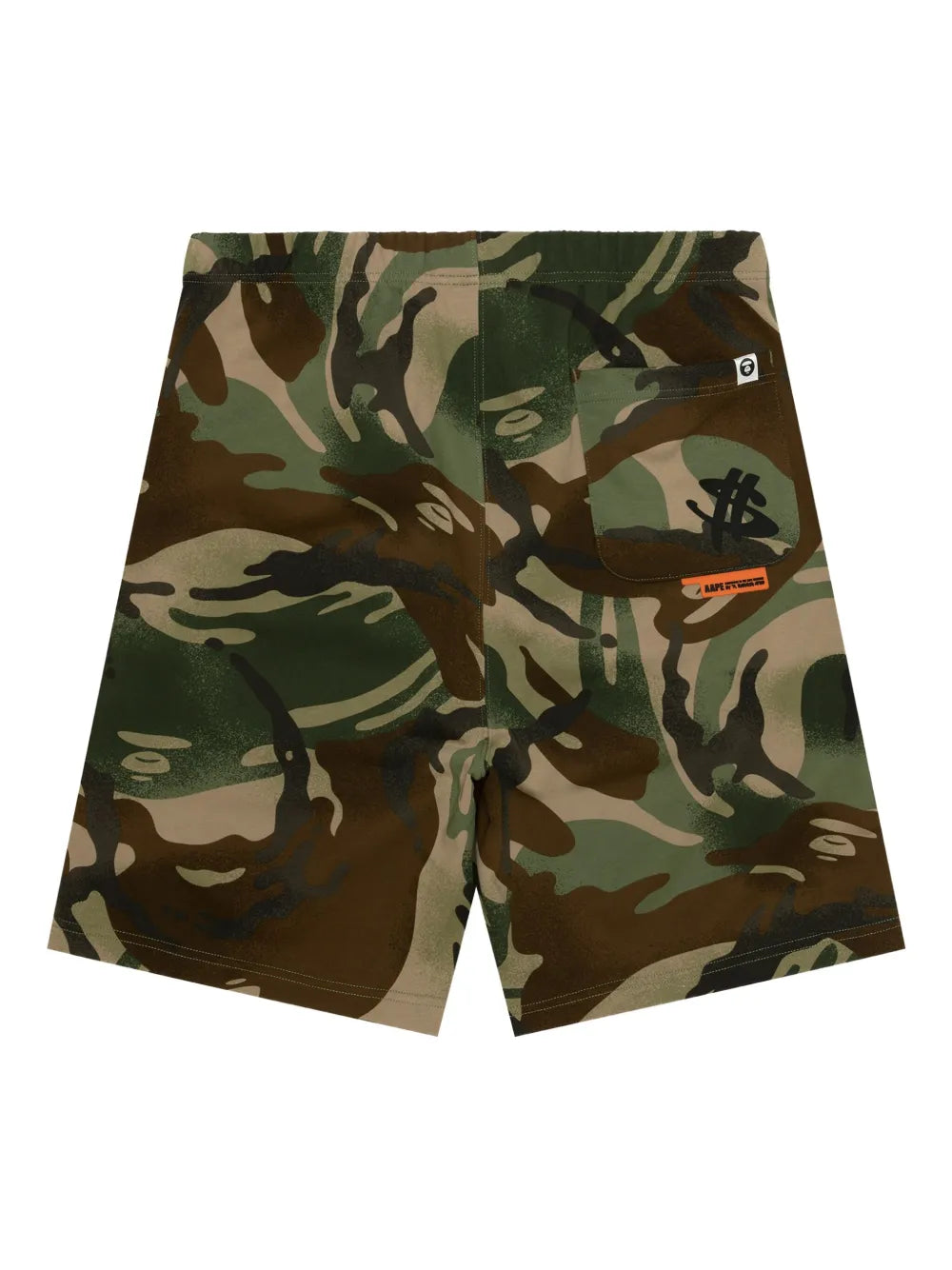 AAPE BY *A BATHING APE® 迷彩印花運動短褲 綠色