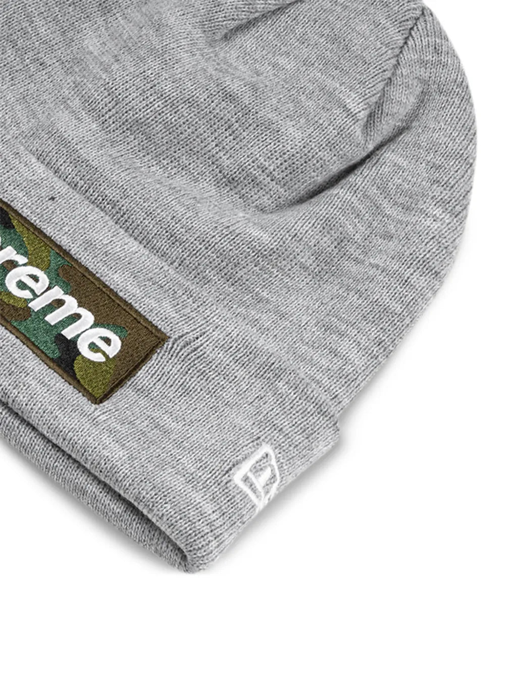 Supreme x New Era 盒形logo套頭帽灰