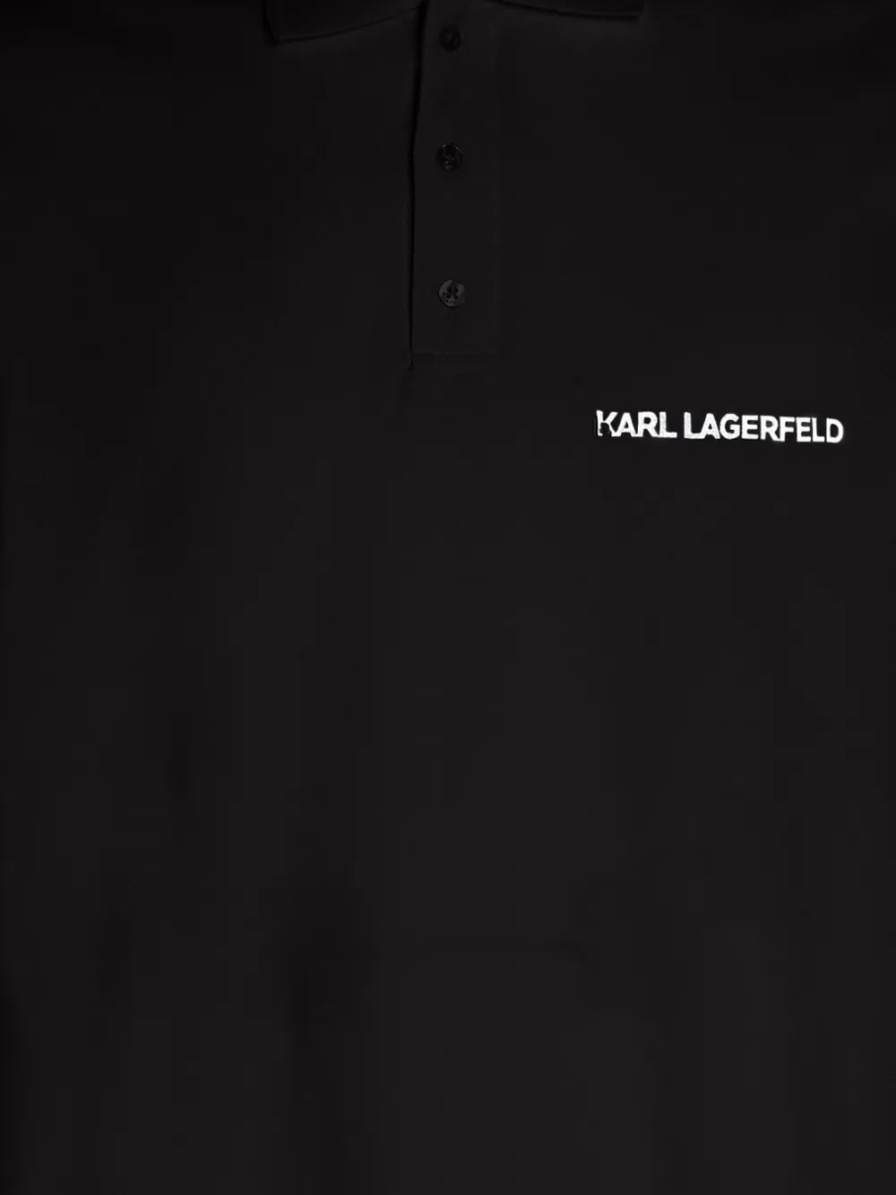 Karl Lagerfeld logo印花棉polo衫