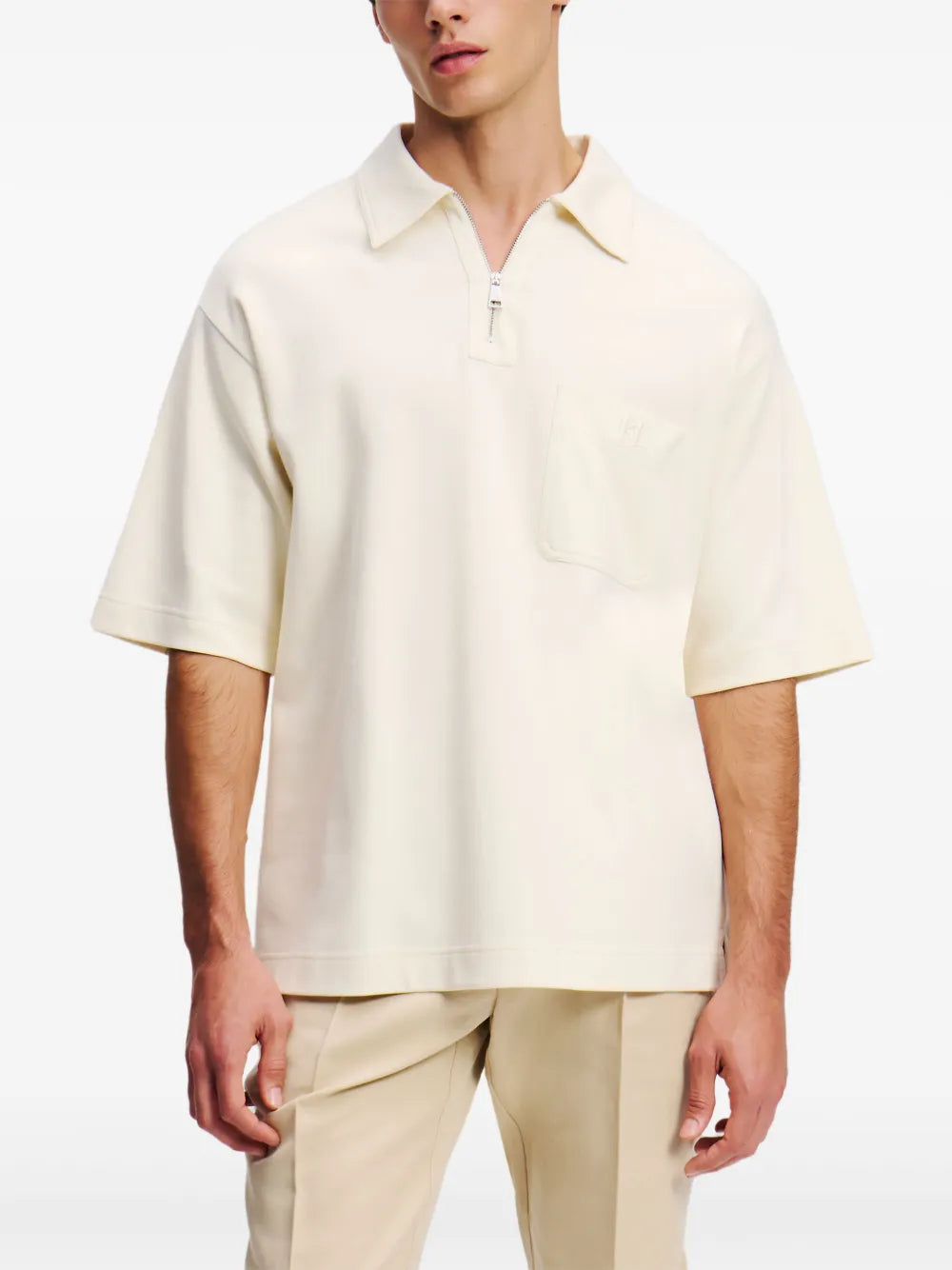 Karl Lagerfeld logo刺繡polo衫