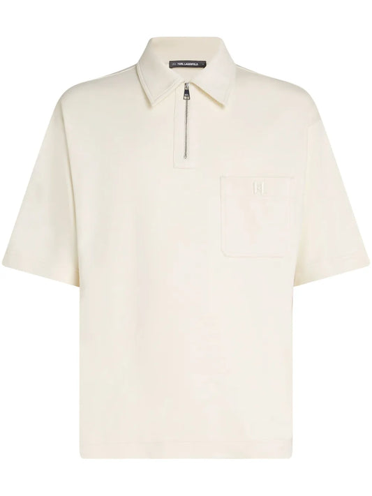 Karl Lagerfeld logo刺繡polo衫