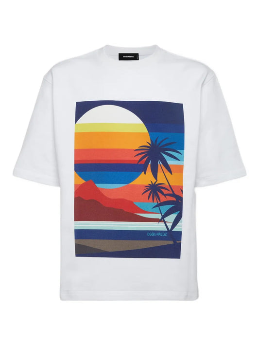 DSQUARED2 Summer Lovers Sunset T恤