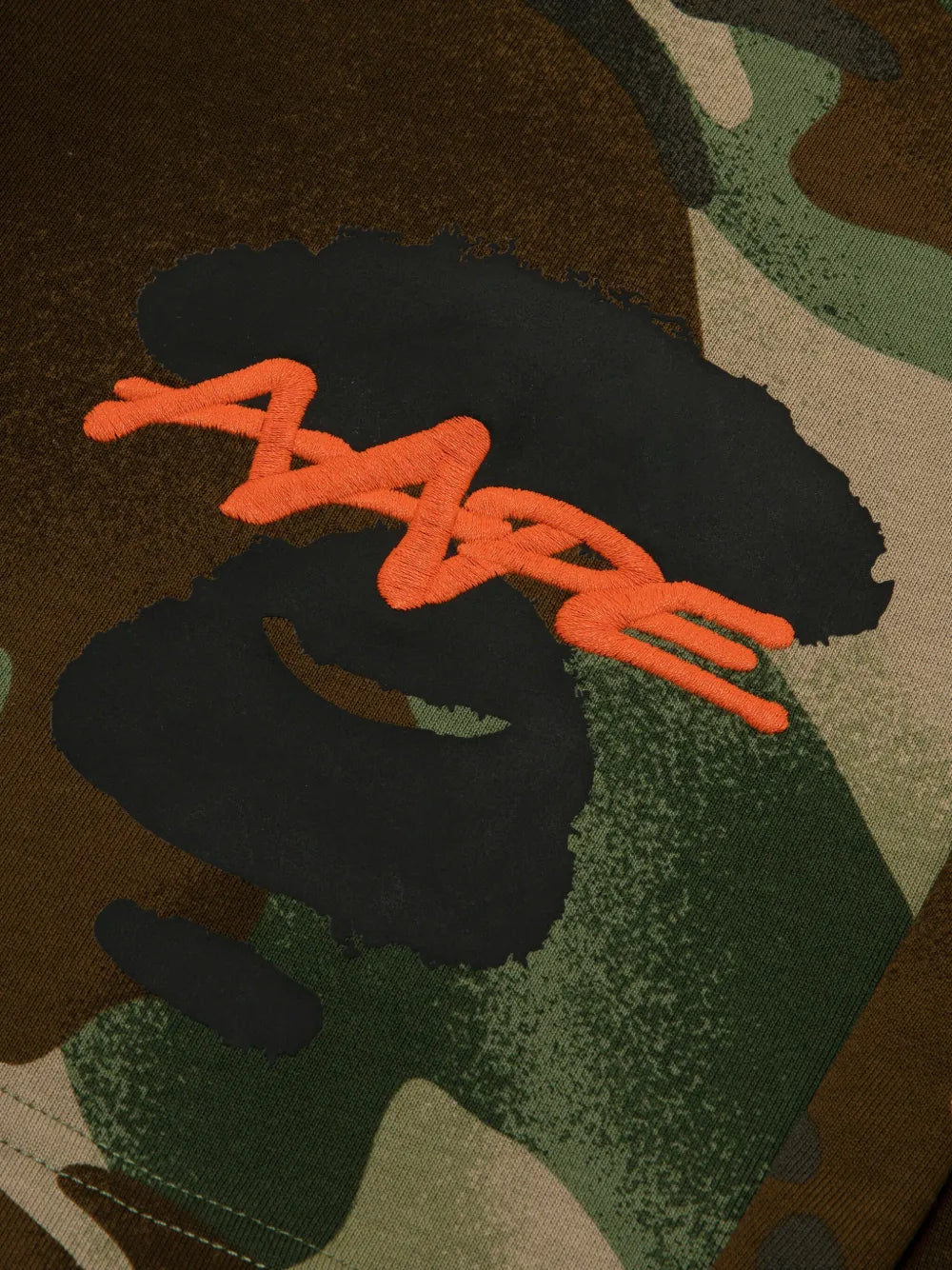 AAPE BY *A BATHING APE® 迷彩印花運動短褲 綠色