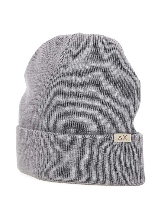 Sun68 標貼螺紋套頭帽灰色