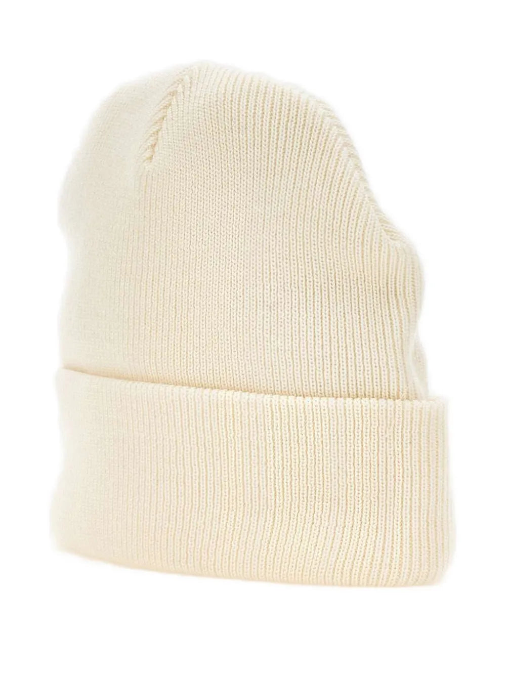 Sun68 標貼螺紋套頭帽米黃